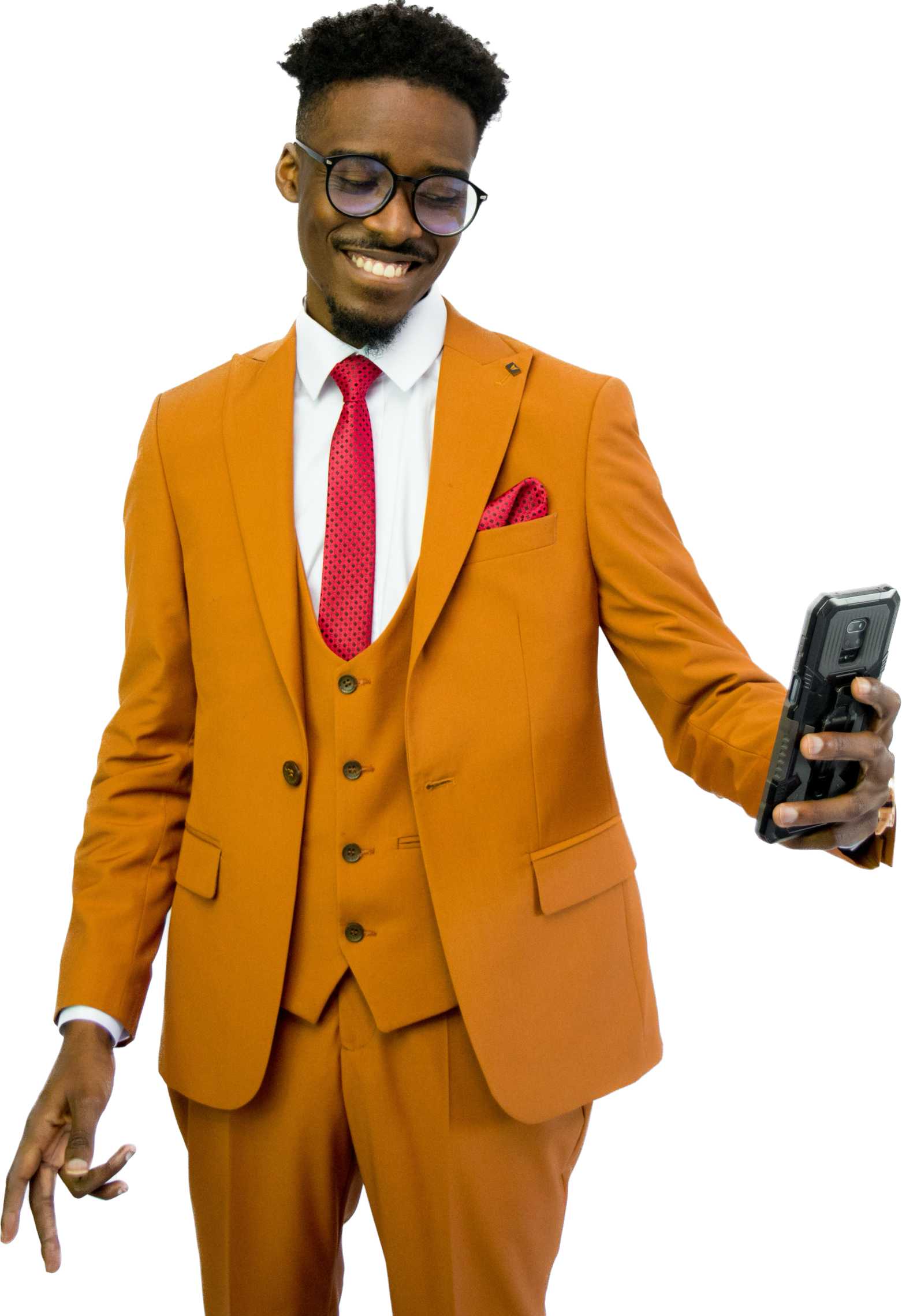 African male model on digital marketing website